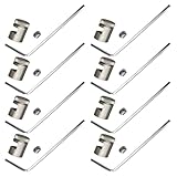 Jingelmall Thumb Stud Knives Replacement For Buck 110 & other Folding Knife, Universal Replacement Thumb Button for Folding Hunting Knives Blade with Screw & Hex Wrench 8 Sets (No knife) Silver