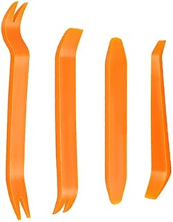 Gebildet 4pcs Auto Trim Removal Tool, Car Interior Door Audio Radio Panel Dashboard Strong Removal Kit, Heavy Duty (Orange)