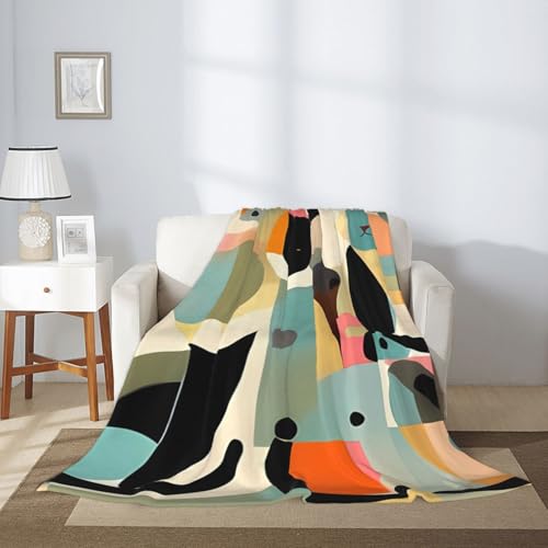 Couverture flanelle haut de gamme au design moderne Mid-Century pour lit - 8