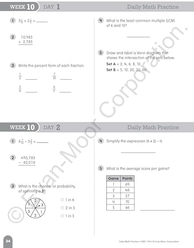 Daily Math Practice, Grade 5 Teacher Edition