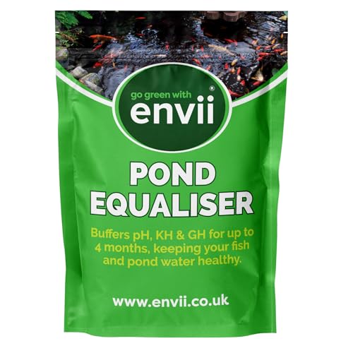 Envii Pond Equaliser - Traitement Bassin avec Poisson Exterieur Jardin - Regulateur de pH - Rendre Leau de Létang Plus Sûre - Traite 2500 litres à n'importe...