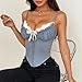 FlyCC Going Out Crop Tops for Women Spaghetti Strap Bustier Corset Tops Summer Y2k Teen Girls Fashion Trendy