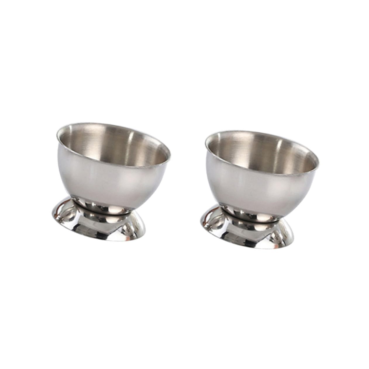 FUNOMOCYA 6 Pcs Boiled Egg Stand Eggs Egg Poaching Cups Ice Cream Bowls Mini Egg Cooker Egg Holder for Fridge Dippy Egg Cups Egg Display Stand Ramekins Silver Bar Bowl Egg Holder Tray Filler