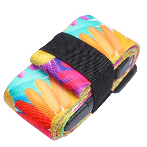 Image of Luggage Straps for Suitcases TSA Approved Easy Pack Organized Suitcase Strap, Luggage Strap, Luggage Belt Strap, Bag Straps for Luggage. Buckle Straps Travel Accessories (Sunflower)