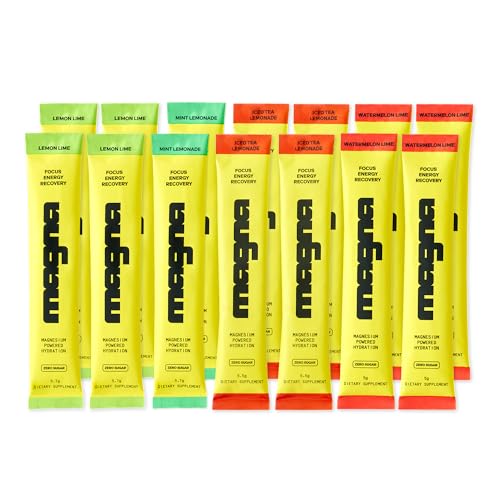 MAGNA Electrolytes Powder Drink Mix for Hydration Energy & Focus Support (14 Servings Variety)