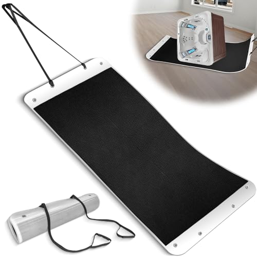 Niteguy Hot Tub Sled Mover with Pull Cables Spa Sled Mover Multi Purpose Heavy-Duty Furniture Sliders for Sofa Couches Piano Hard Floors 40 X 110 (Black)