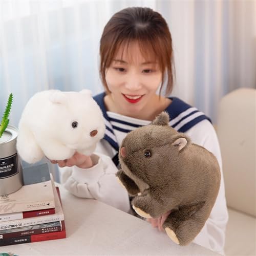 TOPLITHE Niedliches Wombat Plüschtier, Kuscheliges Wombat Plüschtier Weiches Kuscheltier Geschenk for Kinder Jungen Mädchen Geburtstag, Weihnachten(Brown,18CM/7IN)
