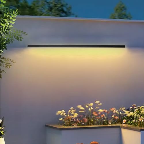 Lampe murale extérieure IP65 étanche télécommandée noire