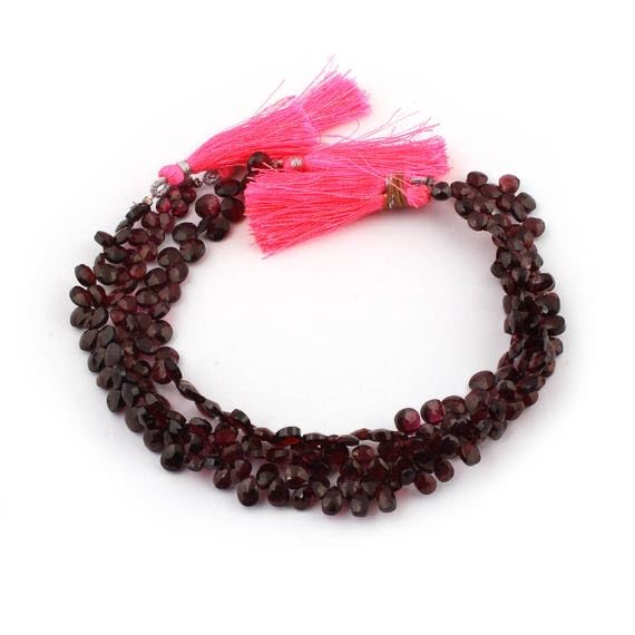 Grenat faceted briolettes haut de gamme pour bijoux fins