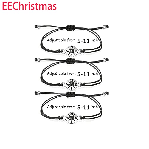 Pinky Promise Distance Matching Bracelets 3 Pack for Best Friends Family Women Mens Teen Girls Adjustable Friendship Birthday Gift2