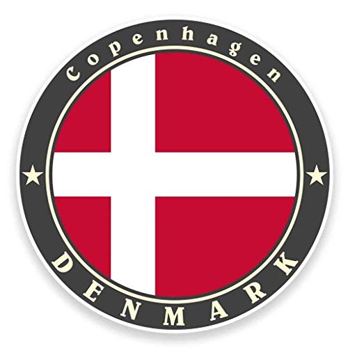 Copenhagen Denmark Flag Round Metal 0.75" Lapel Pin Hat Shirt Pin Tie Tack Pinback2