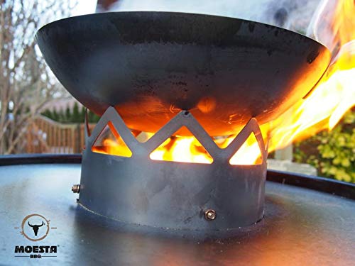 MOESTA-BBQ 10119 WOK'N BBQ - Komplettset für Kugelgrills 57 cm Ø - Grilleinsatz, Höhenversteller, Wok-Pfanne, Wok-Löffel