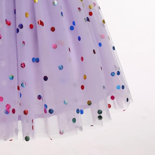 Image of IMEKIS Toddler Kids Girls Butterfly Dress Sparkle Sequins Tulle Wedding Formal Birthday Dresses 2-10T