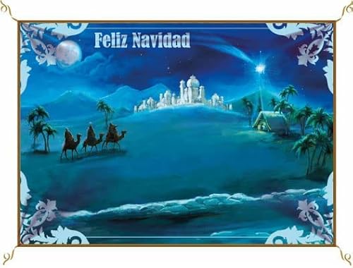 Porras E&B | Balconera Reyes Magos hacia Belén a adorar al Niño Jesús | Paisaje portal de Belén | Celebra la Navidad con colgaduras navideñas