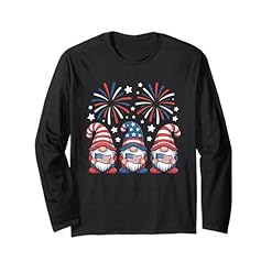Celebrate in Style: Buy Your Patriotic USA Flag Gnomes 4th of July Long Sleeve T-Shirt Today – 4th of July Patriotic Party Style