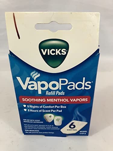 Vicks VSP19 Soothing Menthol Scent Pads 6 Count