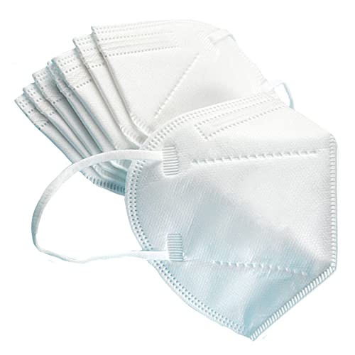 Máscara de Proteção Respiratória N95/KN95/PFF2/FFP2-5 Camadas - Pacote com 50 Unidades - Branco - Alta Eficiência e Conforto