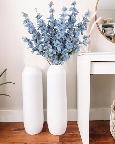Insunsix 6Pcs Delphinium Artificial Flower Lifelike Silk Larkspur Flowers Plant 35.43 Inch Long Stem Blossoms Fake Flowers For Tall Vase Floral Arrangements Home Table Wedding Decor thumb #4