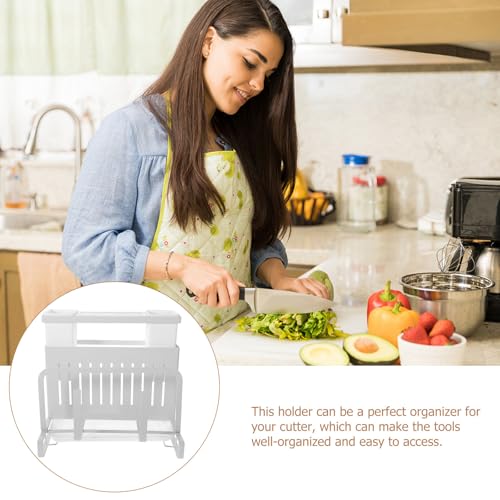 Estantería de cocina para eliminar el caos en encimeras con soporte de acero blanco 4