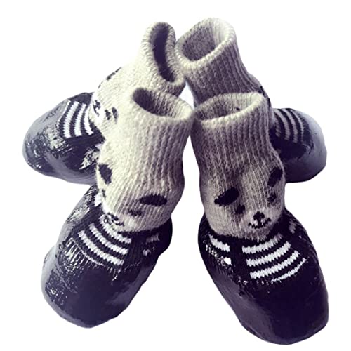 DRESSOOS Calcetines Antideslizantes De para Mascotas con Impresiones De Dibujos Animados Tamaño L Calcetines para Perros y Gatos