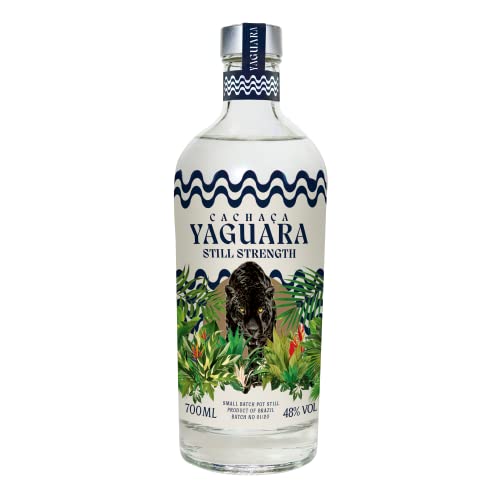 Yaguara Cachaca Still Strength - Brazilian Spirits - Artisanal Sugar Cane Cachaca - White Rum Alternative - 48% ABV - 70cl
