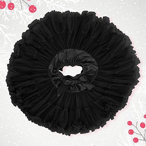 Renjie Baby Girls Tutu Skirt Fluffy Petticoat For Girls Soft Pettiskirt Prince Ballet Dance Skirts Black #TOP1