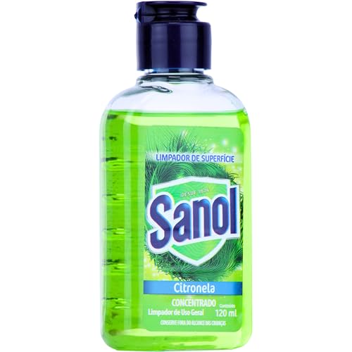 Limpador de Superfícies Citronela, Sanol, Verde, 120 ml