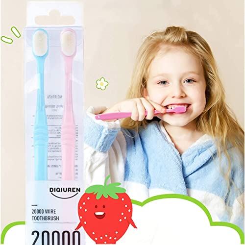 Di Qiu Ren Extra Soft Toothbrush For Sensitive Gums, Manual Toothbrush With 8 Tubes Of 10000 Soft Floss Bristle For Gum Care, Protect Fragile Gums Good Cleaning Effect (Blue & Pink) #TOP4