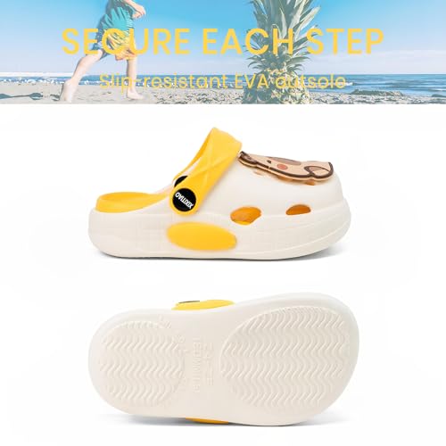 Image of Cute Capybara Slippers for Kids,Kids Girls Boys Clogs Garden Shoes,Funny Toddler Animal Slides Sandals,Water Shower Beach Pool Slippers Indoor Outdoor