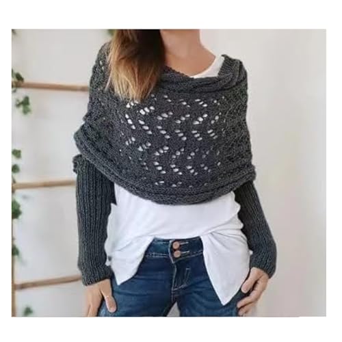 Scarf with Sleeves, Scarf with Sleeves for Women, Sweater Scarf with Sleeves, Multifunctional Scarf with Sleeves4
