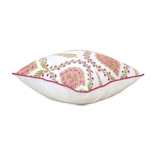 Image of Handmade Throw /Pillow Cushion Cover : 100% Cotton Fabric : High Thread Count : Set of 5