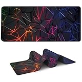 【Base en caoutchouc antidérapante】Le dessous du tapis de souris xxl gaming est en caoutchouc anti-dérapant qui adhère fermement au bureau et empêche tout glissement, offrant un contrôle constant et précis lors des sessions de travail ou de jeu, profitez d'une utilisation stable de la souris ou du clavier.