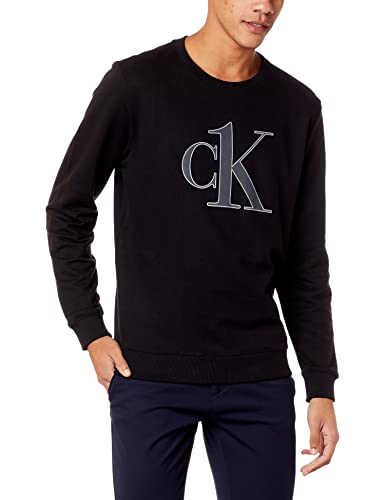 Blusão gola careca CK1, Calvin Klein, Masculino, preto, G