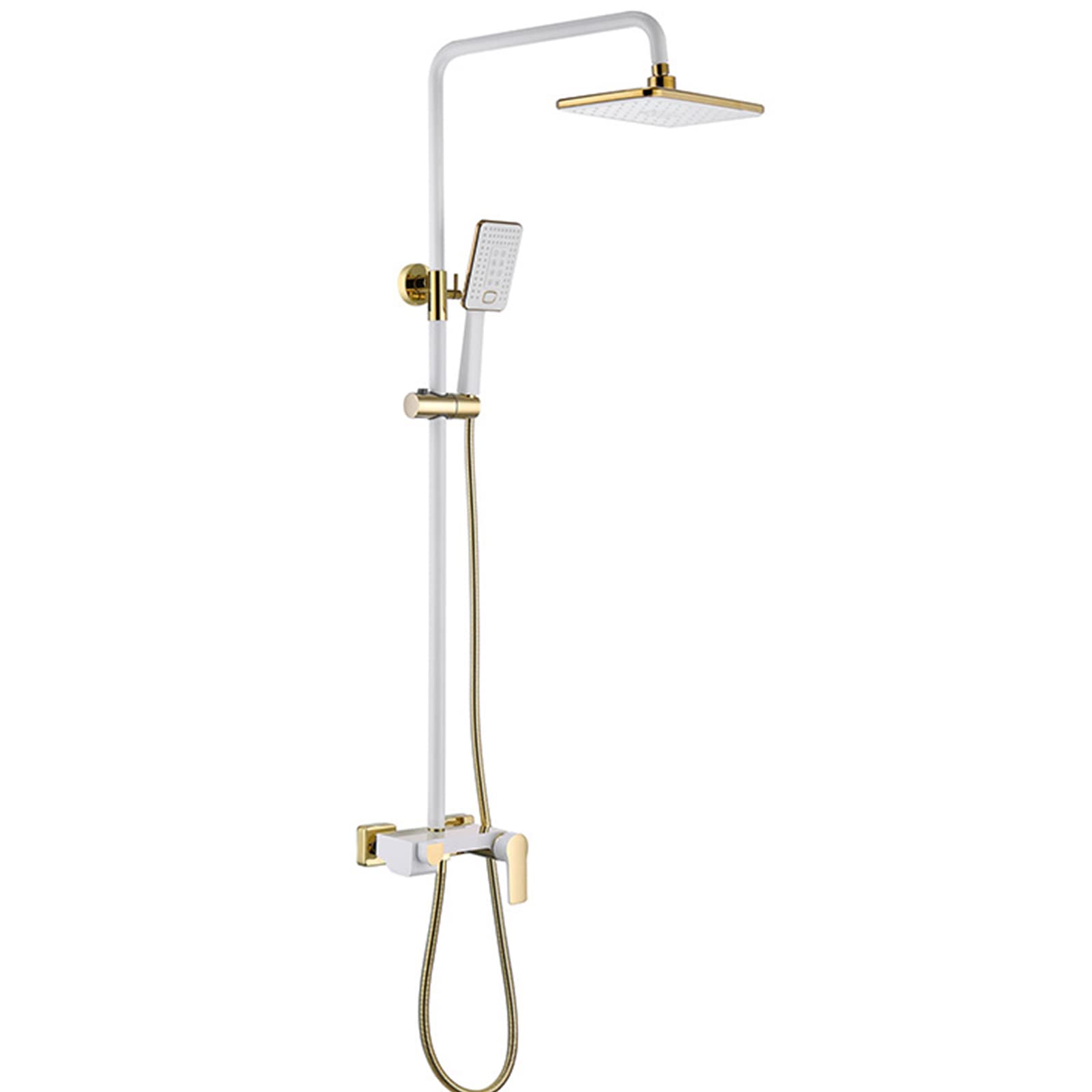 NGDFGR Shower With Tub Spout, Wall Mount Triple Function Shower Faucet Set For Bathroom, Brass Single Handle Bathtub Faucet With 3-Setting Handheld Sprayer