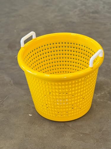 LEE FISHER SPORTS Heavy Basket Yellow - for Fishing, all Purpose Basket-Yellow, heavy duty, hold up 40 lbs, can take hot and cold condition, used by commercial fishermen for decades.
