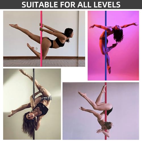 image for PRIOR FITNESS Premium Dance Pole Removable 45mm Spinning & Static Danc