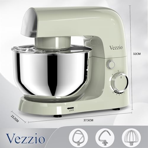 Vezzio Small Stand Mixer,4.5 liters Food Mixers for Baking,1500W 10-Speed Kitchen Cake Mixers,Electric Kitchen Mixers with Small form-factor, Easy to use and Lightweight(4.5L, Green) - Image 6