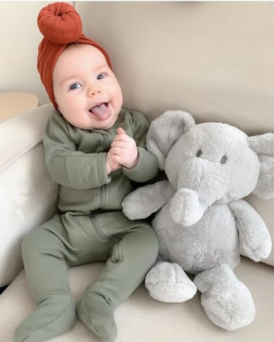 Image of Owlivia Organic Cotton Baby Boy Girl Zip Front Sleep 'N Play, Footed Sleeper, Long Sleeve