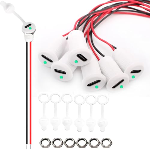 2 4 6 Pin USB-C Tipo Connettore USB impermeabile Compressione diretta base femmina Presa femmina Interfaccia di ricarica con filo di saldatura  13