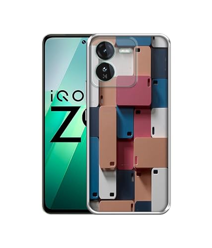 Image of Casotec Mobile Cover Design Printed Silicon Soft TPU Back Case Cover for iQOO Z9 5G