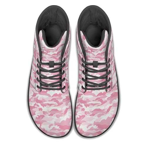 Image of Fashion Print Womens Mens High Top Barefoot Sneakers Flat Shoes