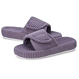 BUNYISCN Orthopedic Slippers for Women Orthopedic Arch Support Slippers House Slippers for Women Adjustable Memory Foam Open Toe Indoor Bedroom Shoes Slide