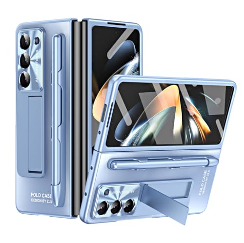 Coque Samsung Z Fold 5 Rigide Placage Charnière Premium Mat Antichoc avec Stylo