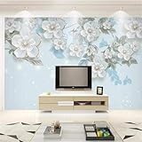 Fresco Elegante Plantas Camafeo Joyas Flores Papel Pintado 3D Seda Texturizada Primera Calidad Neutros Material Ideal Para SalóN Dormitorio-150cm×105cm
