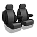 Coverking Custom Fit Center 50/50 Bucket Seat Cover for Select Chrysler Voyager Models - Neoprene (Charcoal with Black Sides)