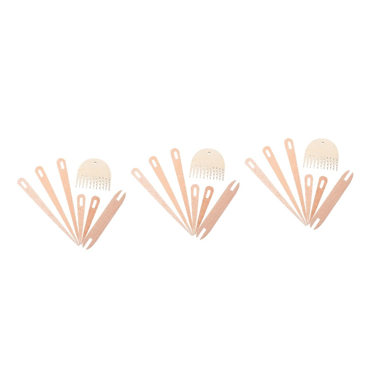 SHINEOFI 3 Juegos herramientas para tejer tapices kit de tejido kit que se avecina gancho de tejer equipo agujas de tejer agujas tejer lanzadera de madera para tejer palos de tejer Khaki