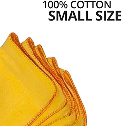 Pack of 30 100% Cotton Cleaning Yellow Duster For Cleaning Kitchen Cleaning Office Cleaning Home Cleaning Multi Purpose Dusting Cloth Towel 25cm x30cm Standard Size