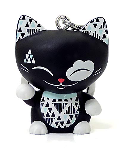 Mani The Lucky Cat Sleutelhanger, kat, geluksbrenger, zwart