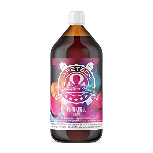 Premium Vapetech Liquid Base 1000 ml VPG 50/50 oder 70/30 1L - made in germany (VG 70% / PG 30%)