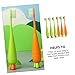 NOLITOY 6pcs Carrot Boys and Girls Toothbrush Manual Toothbrush for Boy Girl Manual